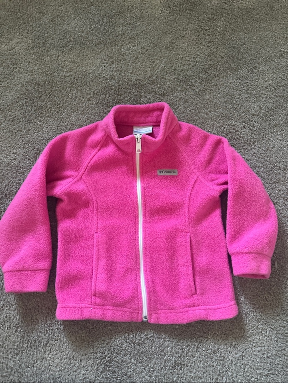 Columbia Pink Full-Zip Fleece Jacket